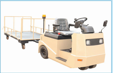 6000 KG Stepless Speed Regulation Automated Tow Tractor With Grag Trailer